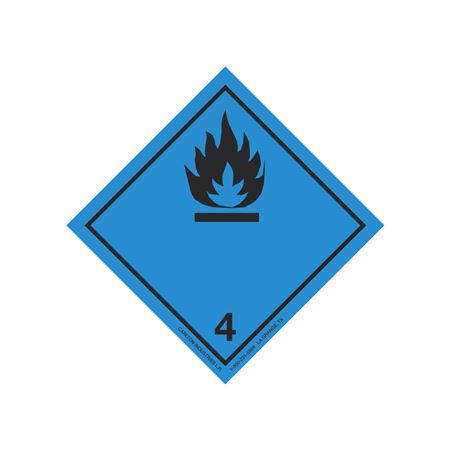 GHS Class 4 (Black Flame) Transport Pictogram 4"